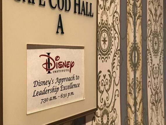 Disney Institute class hallway banner