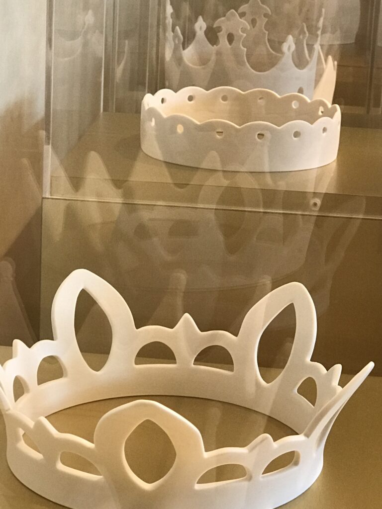 Princess Crown display in glass