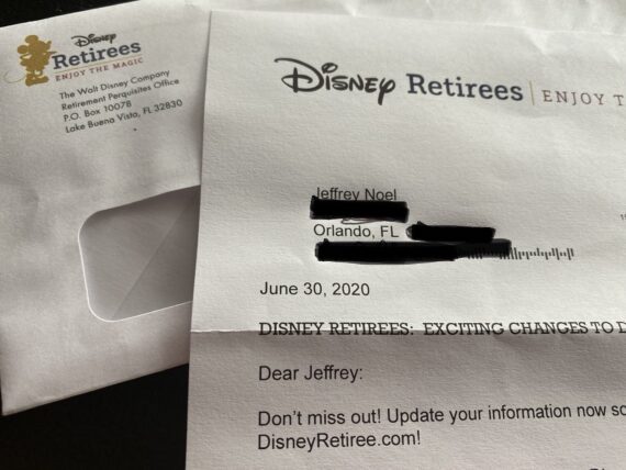 Disney retirees mail communication