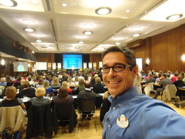 Disney keynote speaker Jeff Noel in back of conference room