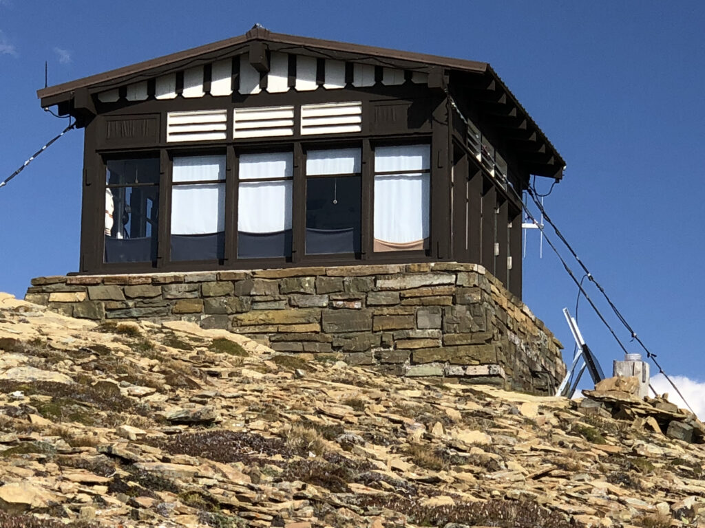 Mountain fire tower lookout