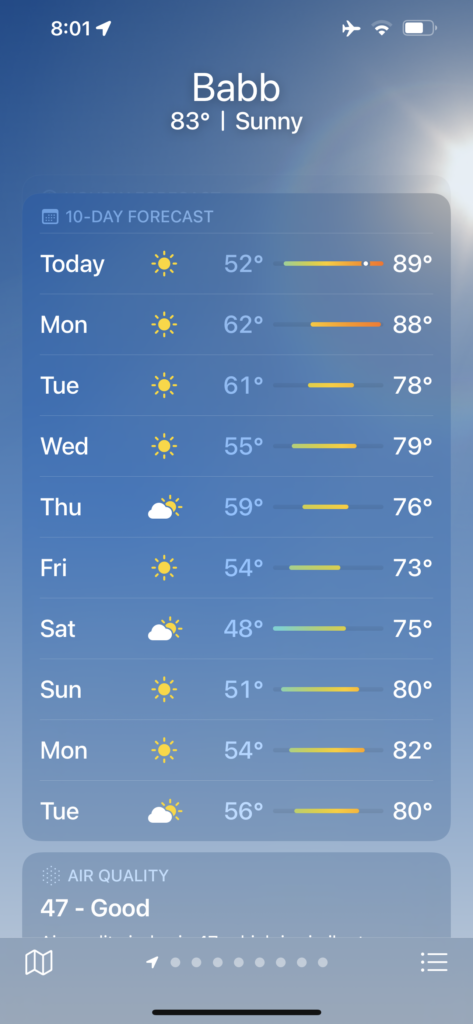 10-day weather forecast