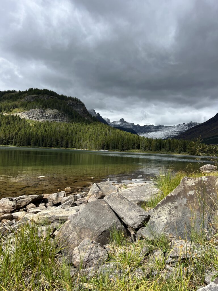 Lake and mountains