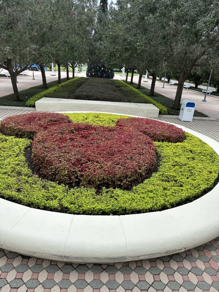 Floral Mickey Mouse at Disney Resort landscaping