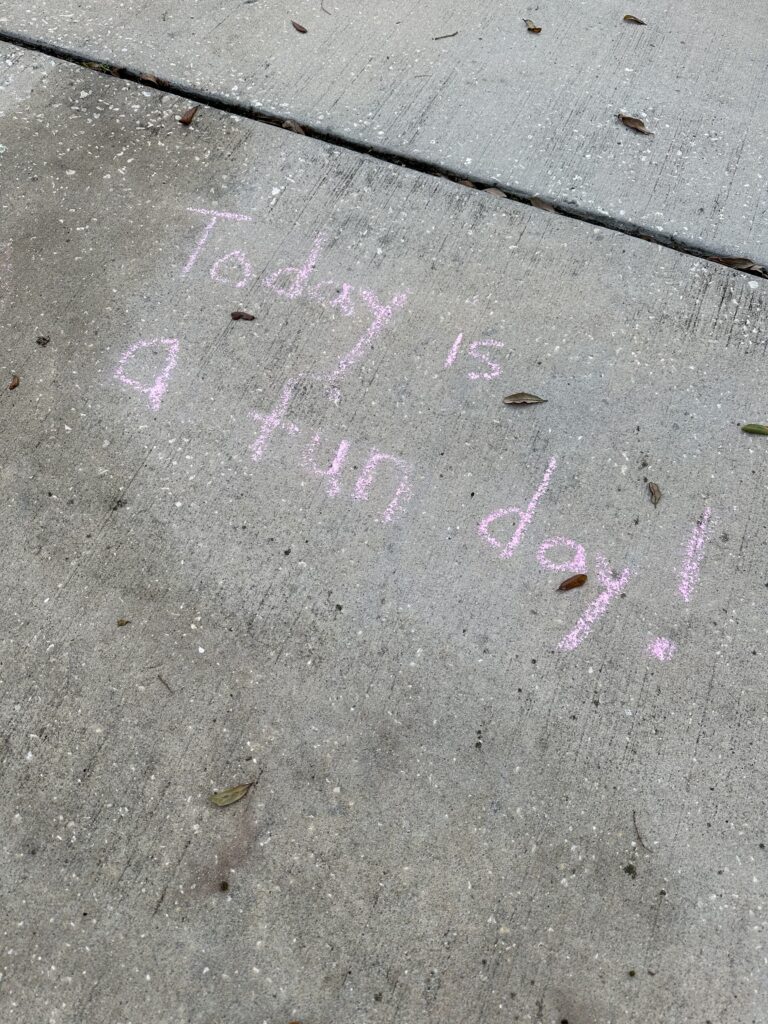 Sidewalk chalk art