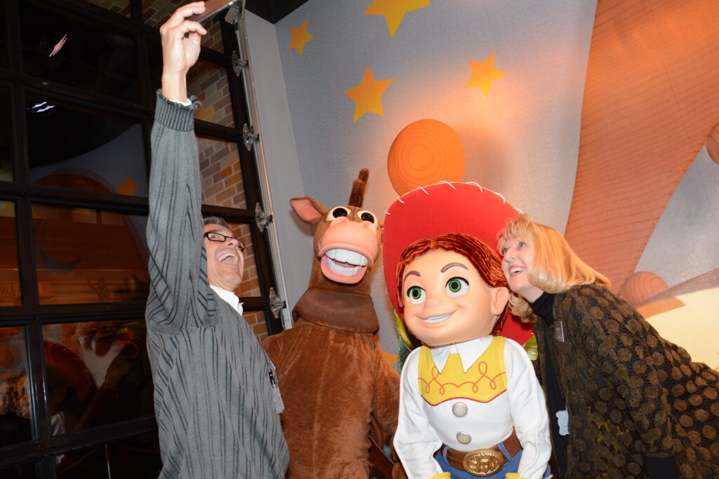 Disney Leaders Jeff and Cheryl Noel with Toy Story Characters