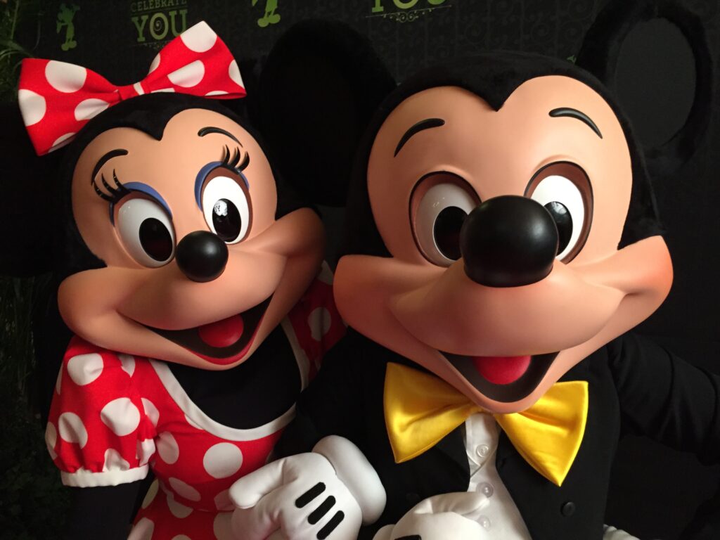 Minnie and Mickey Mouse