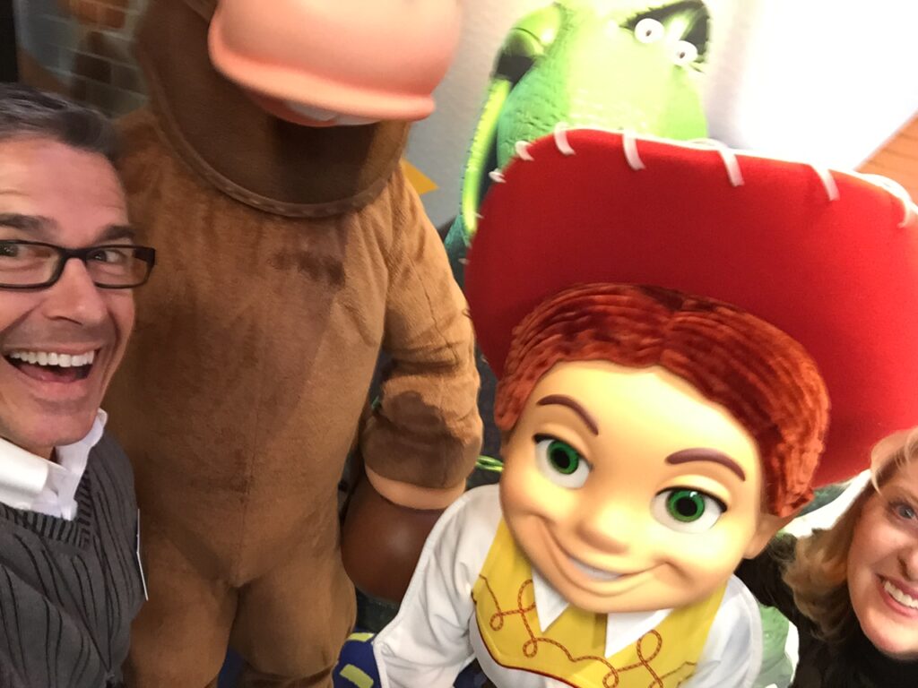 Disney Leaders Jeff and Cheryl Noel with Toy Story Characters