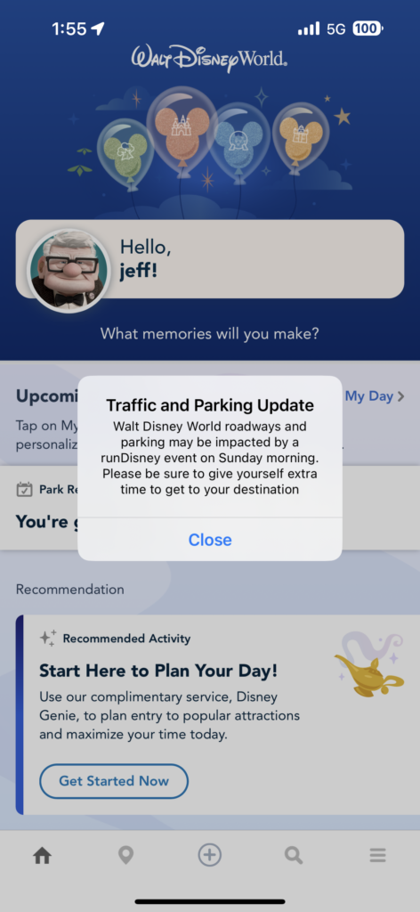 Disney App screen shot