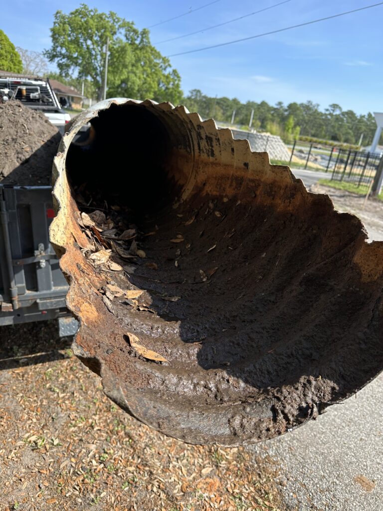 homeowner driveway drainage project