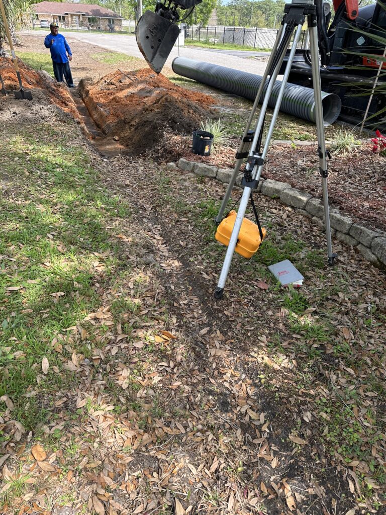 homeowner driveway drainage project