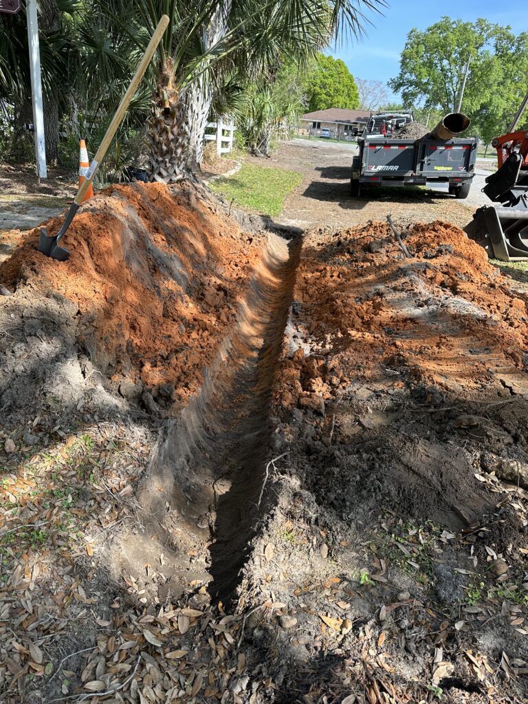 homeowner driveway drainage project