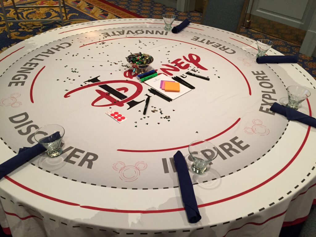 Disney Institute classroom table setting