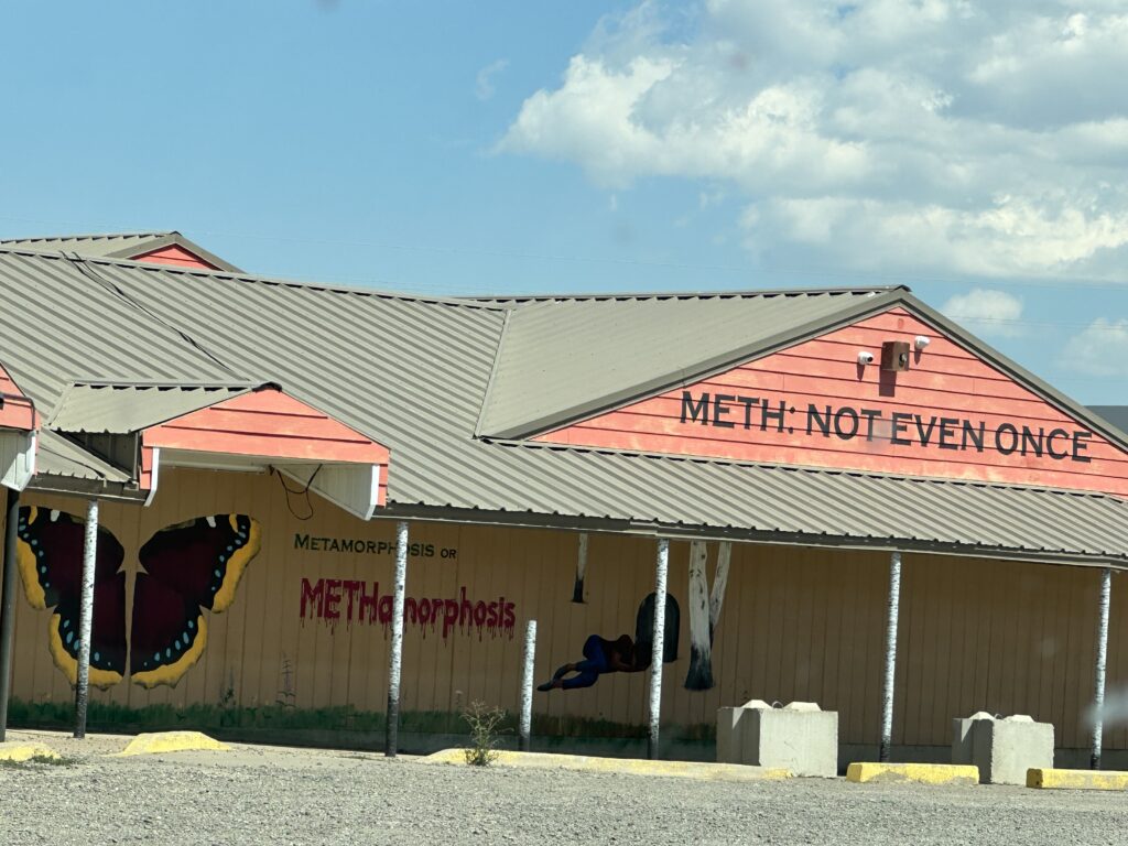 Montana roadside gas station stop