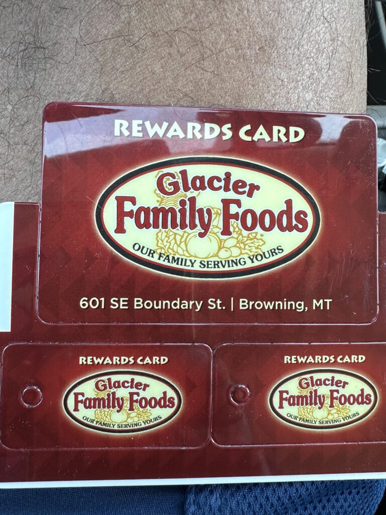 Supermarket rewards card