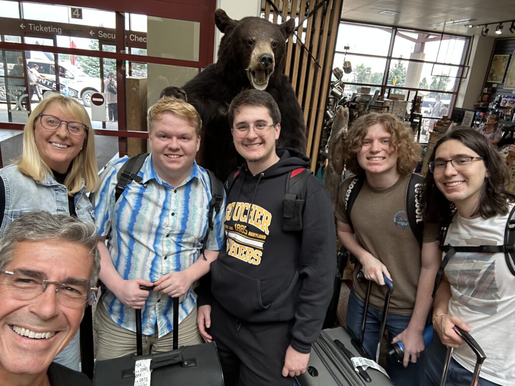 Family at airport