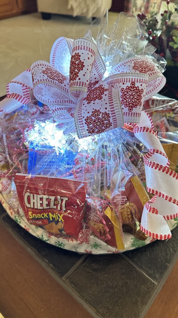 Homemade Christmas gift basket