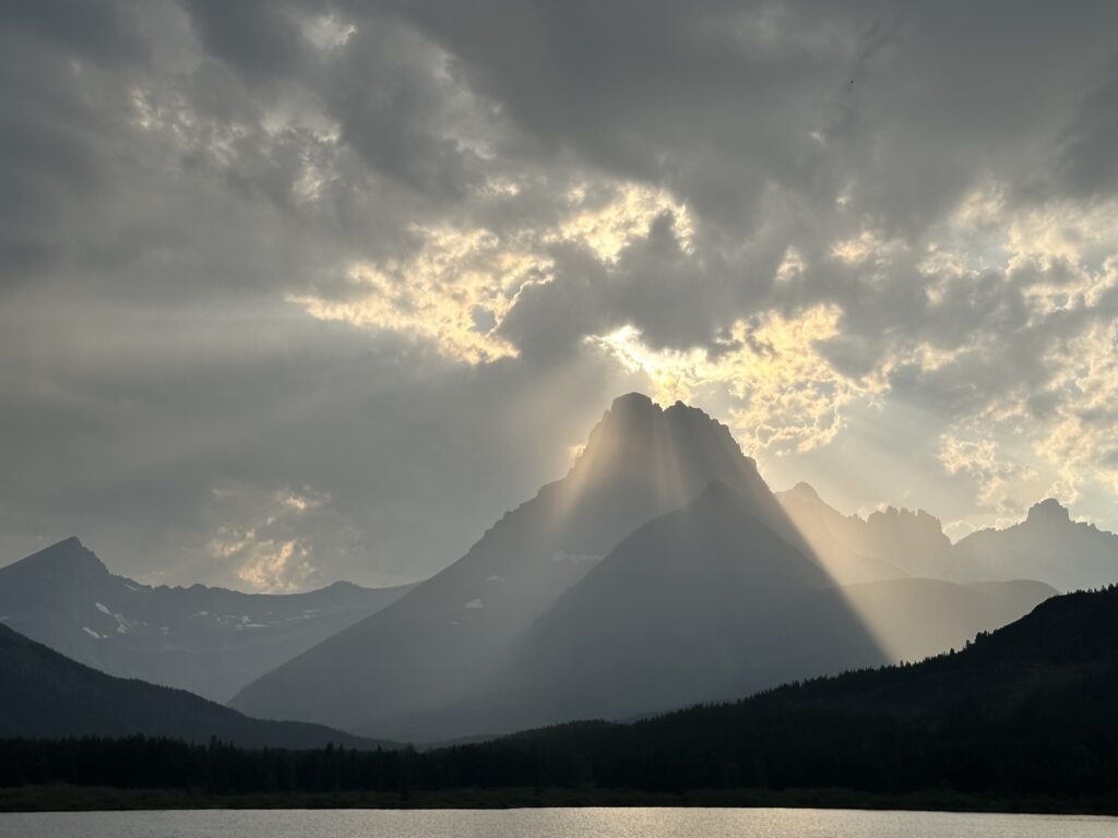 Mountains and lake