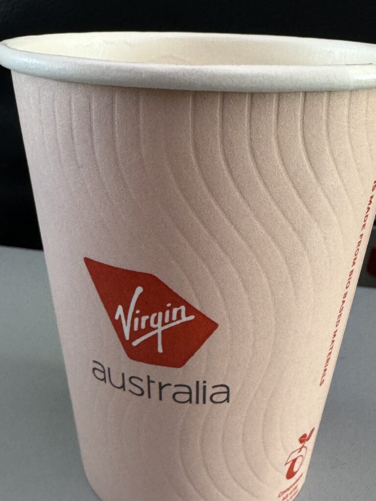 Virgin Australia coffee cup