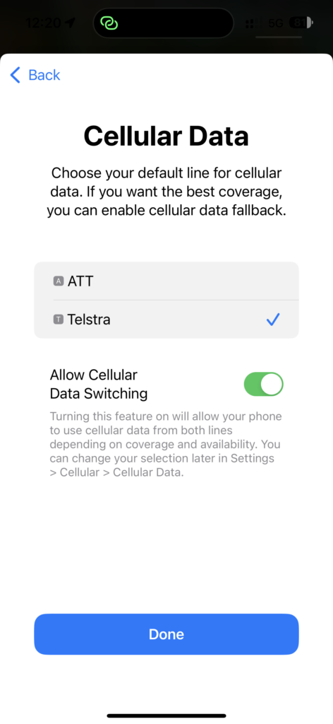 Australian cellular website screenshot