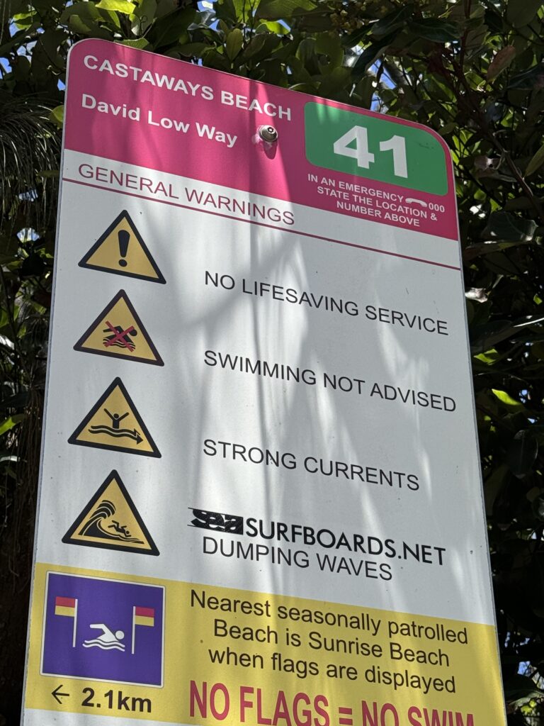 Beach sign