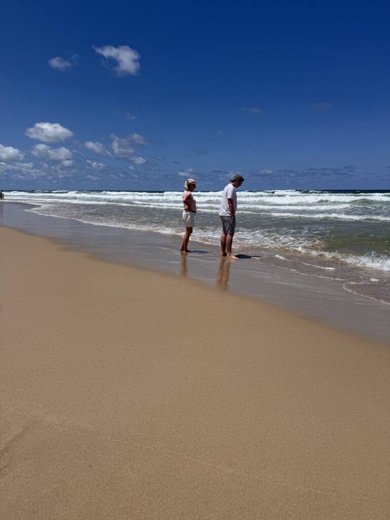 Two people at beach