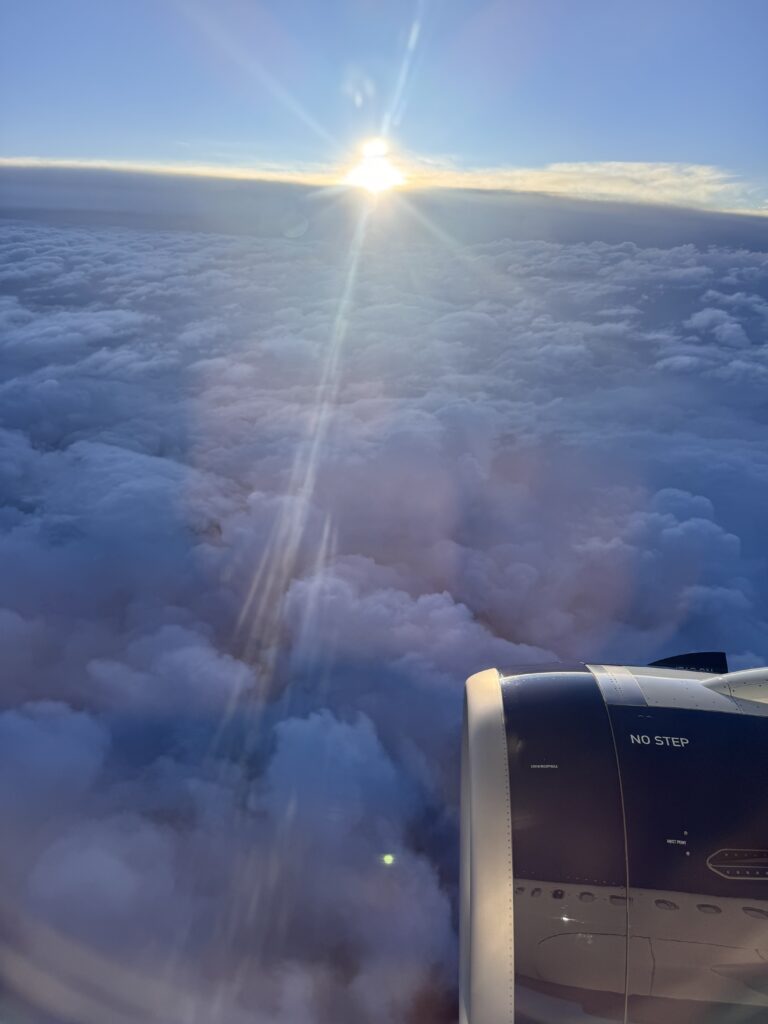 Sunset from jet