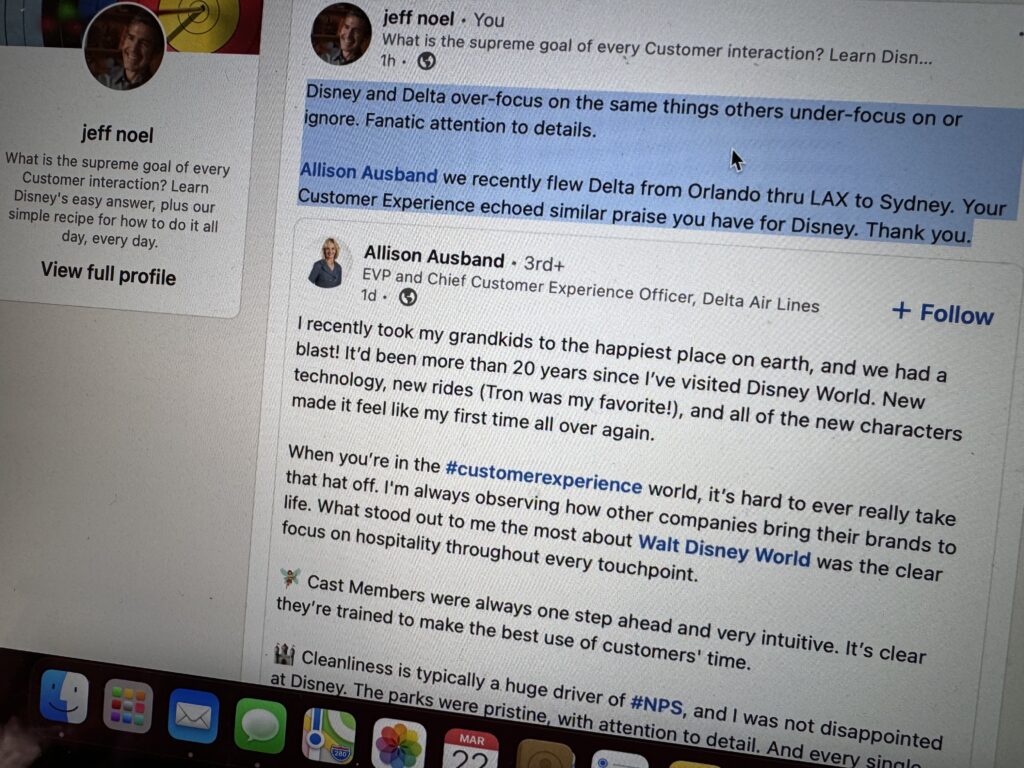 LinkedIn thread screen shot