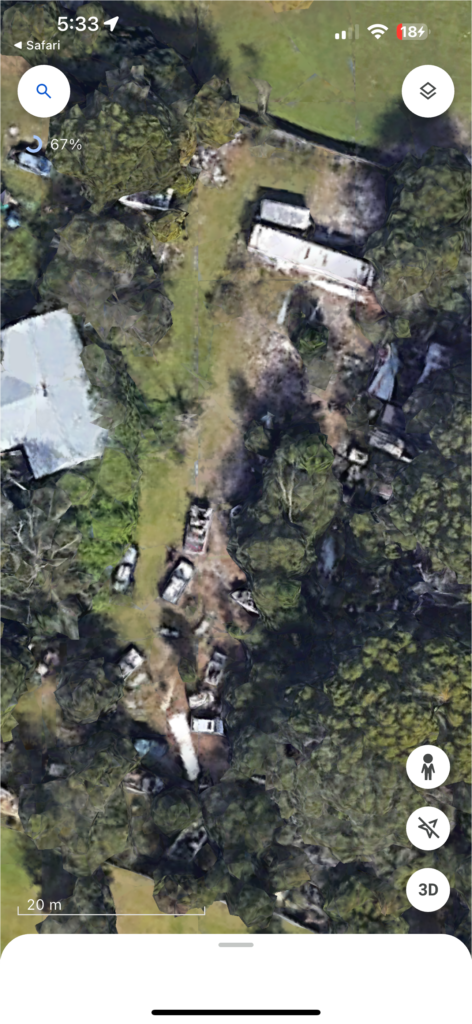 Home owner lot aerial view