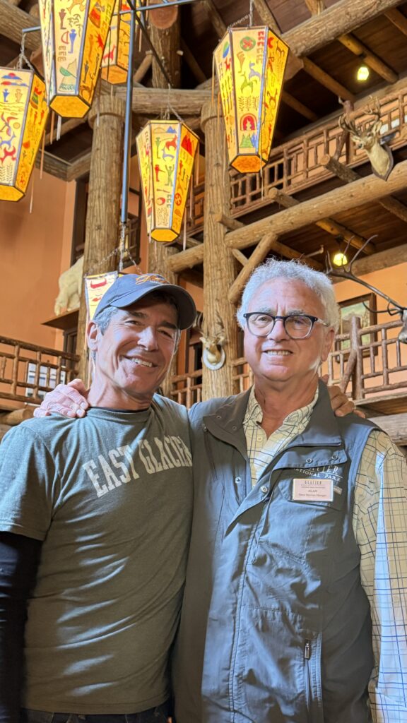 two men in National Park Lodge lobby