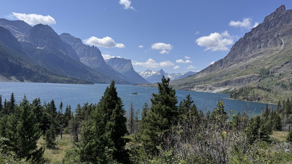 mountains and lake