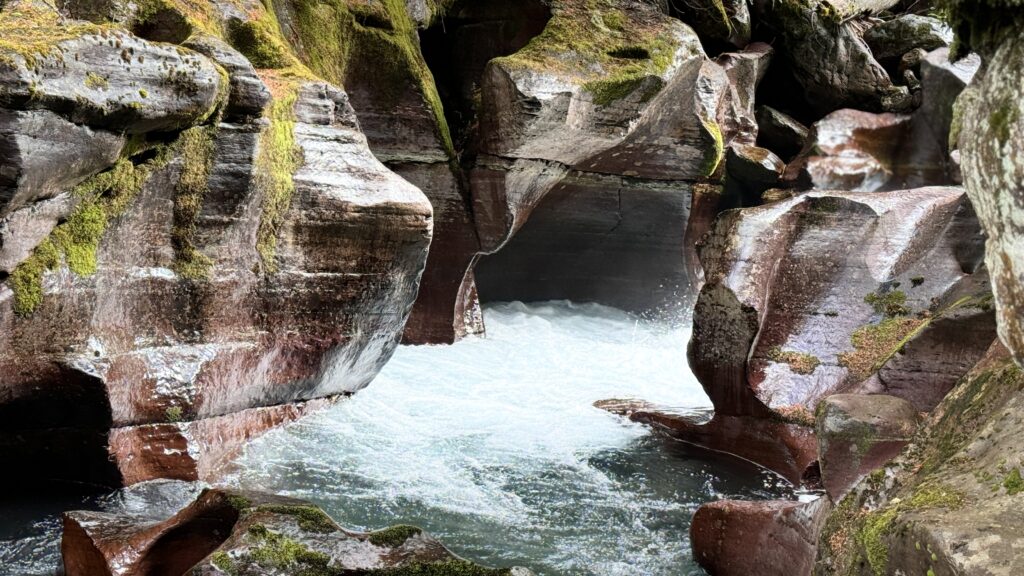 Water carved rock from a mountain Creek