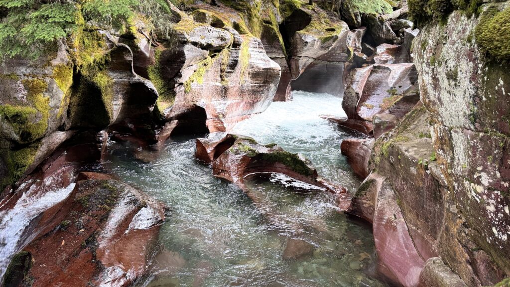 Water carved rock from a mountain Creek