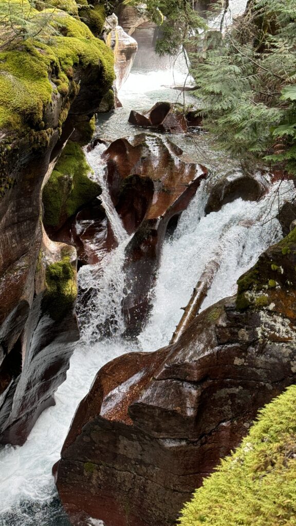 creek water-carved mountain rock