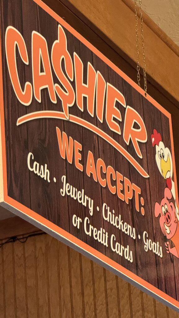 funny cash register sign