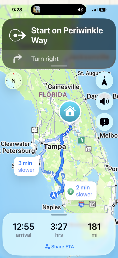 Google Maps in Florida