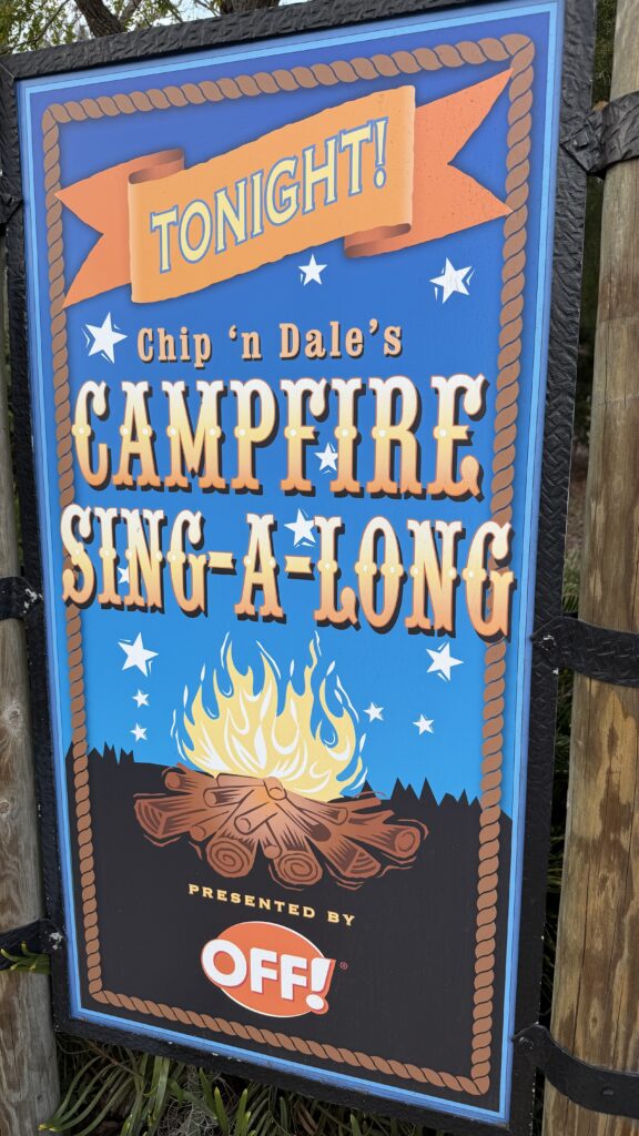 disney campfire sign