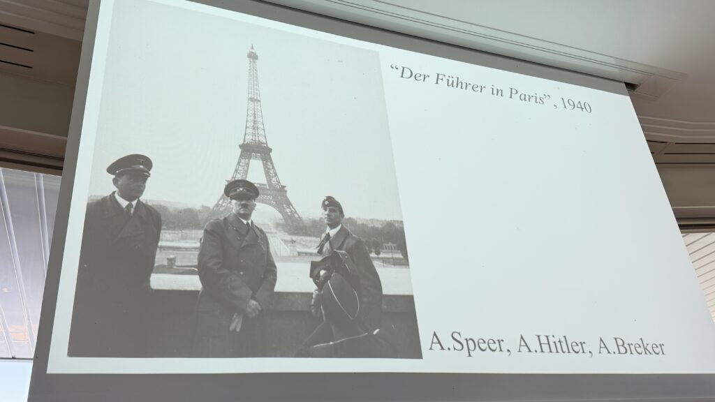 Hitler posing in Paris with Eiffel Tower 