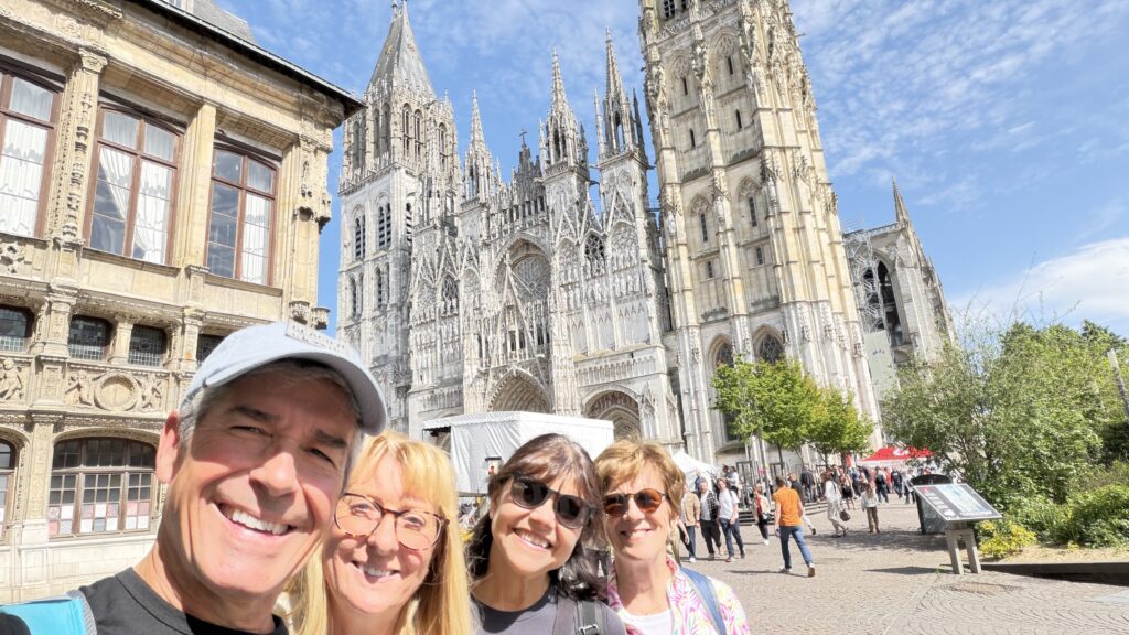 four seniors touring France