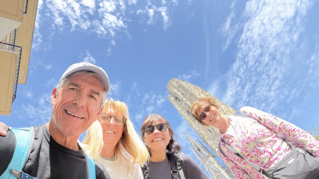 four seniors touring France