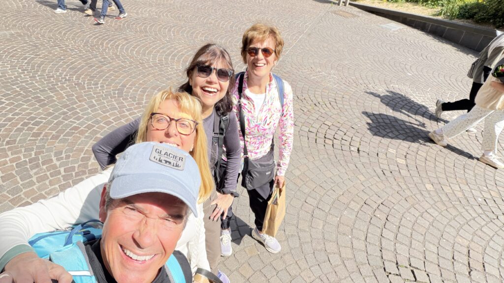 four seniors touring France