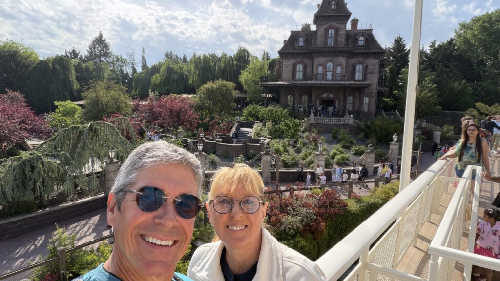 two seniors at Disney park
