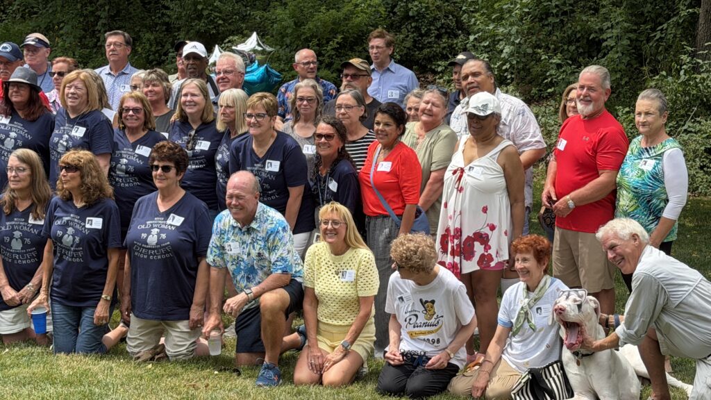 high school reunion class photo