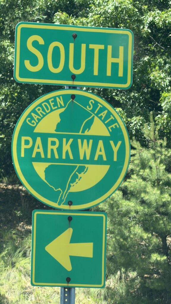 Garden state parkway sign