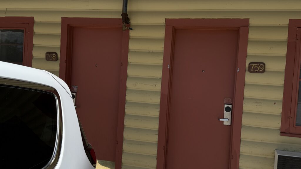 two West Motel room doors